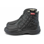 Черни юношески апрески, текстилна материя - всекидневни обувки за есента и зимата N 100011899