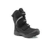 Черни дамски ботуши, текстилна материя - всекидневни обувки за есента и зимата N 100011945