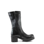 Черни дамски боти, естествена кожа - всекидневни обувки за есента и зимата N 100011965