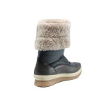 Сиви дамски боти, еко-кожа и текстилна материя - всекидневни обувки за есента и зимата N 100012008