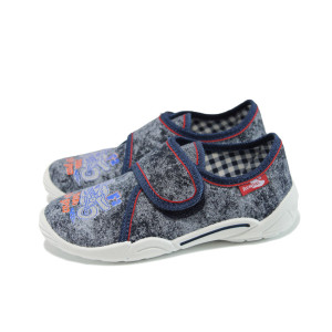 Сиви анатомични детски обувки, текстилна материя - всекидневни обувки за целогодишно ползване N 10009893