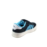 Сини детски маратонки с мемори пяна, еко-кожа и текстилна материя - спортни обувки за пролетта и лятото N 10009996