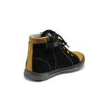 Черни ортопедични детски кецове, естествен набук - всекидневни обувки за целогодишно ползване N 100010073