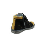 Черни ортопедични детски кецове, естествен набук - всекидневни обувки за целогодишно ползване N 100010075
