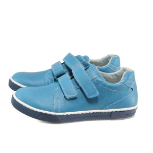 Сини анатомични детски обувки, естествена кожа - всекидневни обувки за пролетта и есента N 100010363