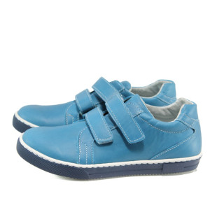 Сини анатомични детски обувки, естествена кожа - всекидневни обувки за пролетта и есента N 100010363