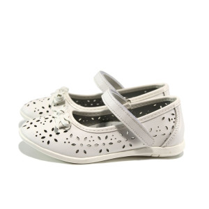 Бели анатомични детски обувки, здрава еко-кожа - всекидневни обувки за пролетта и лятото N 100010386