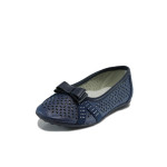 Сини анатомични детски обувки, здрава еко-кожа - всекидневни обувки за пролетта и лятото N 100010382