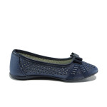Сини анатомични детски обувки, здрава еко-кожа - всекидневни обувки за пролетта и лятото N 100010382
