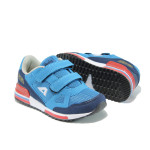 Светлосини детски маратонки, текстилна материя - спортни обувки за пролетта и лятото N 100010396