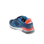 Тъмносини детски маратонки, текстилна материя - спортни обувки за пролетта и лятото N 100010395