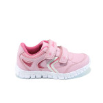 Розови анатомични детски маратонки, здрава еко-кожа - спортни обувки за пролетта и лятото N 100010405