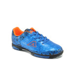 Сини детски маратонки, здрава еко-кожа - футболни обувки за пролетта и лятото N 100010407