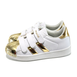 Бели анатомични детски обувки, здрава еко-кожа - всекидневни обувки за пролетта и лятото N 100010565