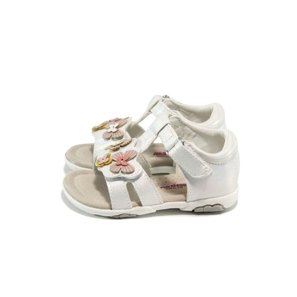 Бели анатомични детски сандали, здрава еко-кожа - всекидневни обувки за лятото N 100010846