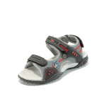 Черни анатомични детски сандали, еко-кожа и текстилна материя - всекидневни обувки за лятото N 100010882