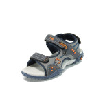 Тъмносини анатомични детски сандали, еко-кожа и текстилна материя - всекидневни обувки за лятото N 100010883
