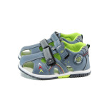 Сини анатомични детски сандали, здрава еко-кожа - всекидневни обувки за лятото N 100010958
