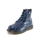 Сини детски ботушки, здрава еко-кожа - всекидневни обувки за есента и зимата N 100011520
