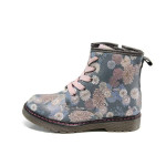 Сиви детски ботушки, здрава еко-кожа - всекидневни обувки за есента и зимата N 100011523