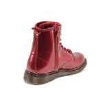 Винени детски ботушки, лачена еко кожа - всекидневни обувки за есента и зимата N 100011525
