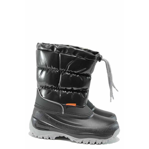 Черни детски ботушки, pvc материя - всекидневни обувки за есента и зимата N 100011807
