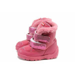 Розови детски боти, здрава еко-кожа - всекидневни обувки за есента и зимата N 100011806