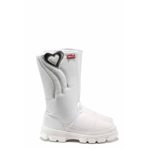 Детски високи апрески с цип бели МА 120бKP