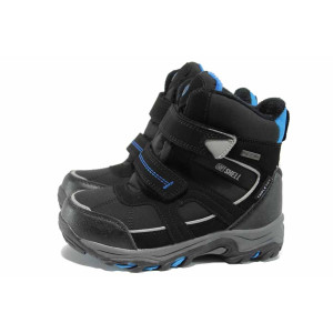 Черни детски ботушки, текстилна материя - всекидневни обувки за есента и зимата N 100011929