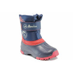 Сини детски ботушки, pvc материя и текстилна материя - всекидневни обувки за есента и зимата N 100011917