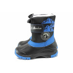 Сини детски ботушки, pvc материя и текстилна материя - всекидневни обувки за есента и зимата N 100011916