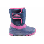 Сини детски ботушки, pvc материя и текстилна материя - всекидневни обувки за есента и зимата N 100011918