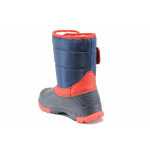 Сини детски ботушки, pvc материя и текстилна материя - всекидневни обувки за есента и зимата N 100011921