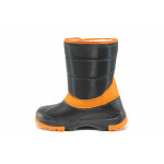Оранжеви детски ботушки, pvc материя и текстилна материя - всекидневни обувки за есента и зимата N 100011920