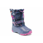 Сини детски ботушки, pvc материя и текстилна материя - всекидневни обувки за есента и зимата N 100011922