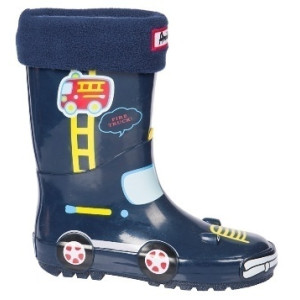 Сини гумени детски ботушки, pvc материя - всекидневни обувки за есента и зимата N 100011343