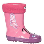 Розови гумени детски ботушки, pvc материя - всекидневни обувки за есента и зимата N 100011344