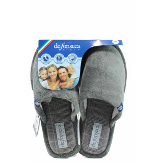 Сини анатомични мъжки чехли с мемори пяна, текстилна материя - равни обувки за целогодишно ползване N 100011241