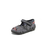 Сиви детски обувки, текстилна материя - равни обувки за целогодишно ползване N 100011318
