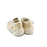 Жълти анатомични детски обувки, текстилна материя - равни обувки за целогодишно ползване N 100011317