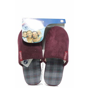 Винени анатомични мъжки чехли, текстилна материя - равни обувки за целогодишно ползване N 100011765