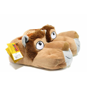 Бежови анатомични мъжки чехли, текстилна материя - равни обувки за целогодишно ползване N 100011772