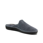 Сиви анатомични мъжки чехли, текстилна материя - равни обувки за целогодишно ползване N 100011980