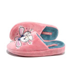 Розови анатомични детски чехли, текстилна материя - равни обувки за целогодишно ползване N 100012002