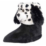 Черни дамски пантофки, текстилна материя - равни обувки за есента и зимата N 100011338