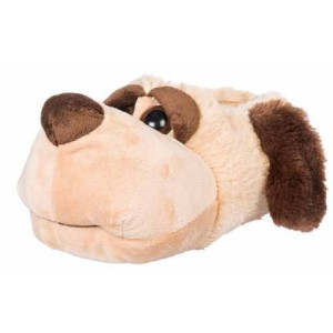 Бежови дамски пантофки, текстилна материя - равни обувки за есента и зимата N 100011336