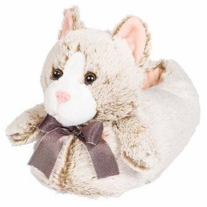 Бежови детски чехли, текстилна материя - равни обувки за есента и зимата N 100011331