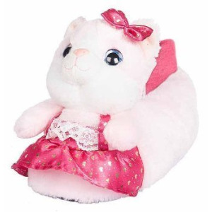 Розови детски чехли, текстилна материя - равни обувки за есента и зимата N 100011325