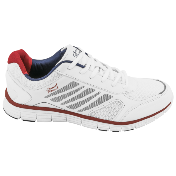Бели мъжки маратонки, текстилна материя - спортни обувки за лятото N 100010211