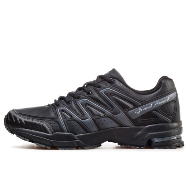 Черни мъжки маратонки, здрава еко-кожа - всекидневни обувки за есента и зимата N 100011465